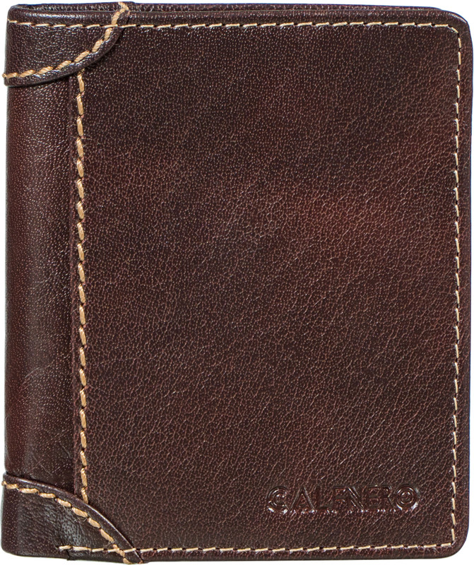 Calfnero Men Casual Brown Genuine Leather Wallet(7 Card Slots)