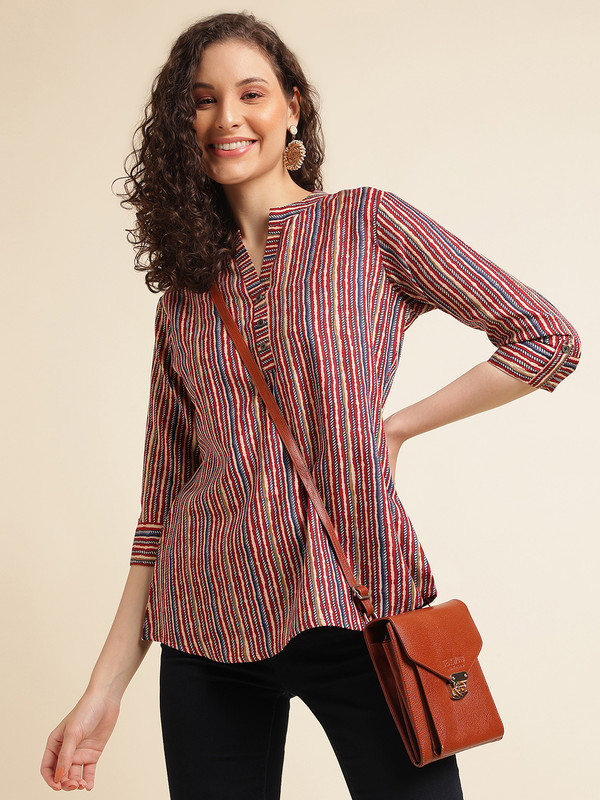 Dressberry Party Printed Women Multicolor Top
