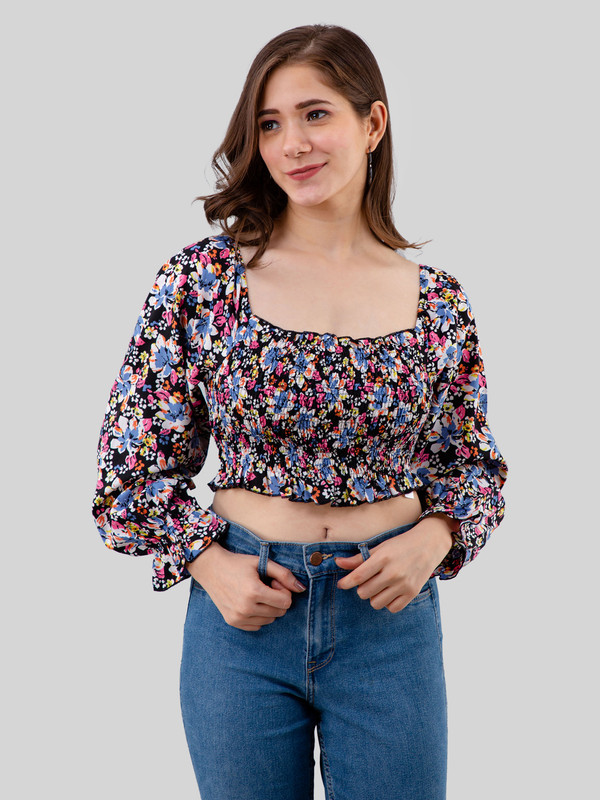 Dressberry Party Printed Women Multicolor Top