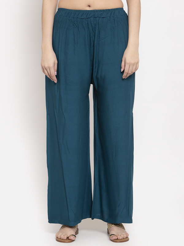 TAG-7 Flared Women Blue Trousers