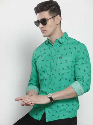 The Indian Garage Co. Men Printed Casual Blue Shirt