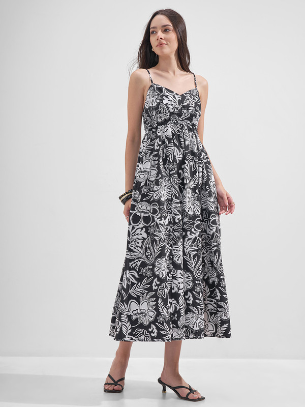 Tokyo Talkies Women Maxi Multicolor Midi/Calf Length Dress